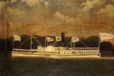 Paddle Steamboat "City of Catskill"-James Bard-Giclee Print