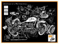 Anatomy of a Motorcycle-James Bentley-Framed Stretched Canvas