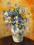 Marigolds in a White Vase, (Oil on Panel)-James Bolivar Manson-Giclee Print