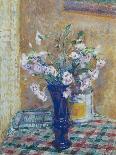 Bluebells and Narcissi in a Decorated Vase, (Oil on Canvas)-James Bolivar Manson-Giclee Print