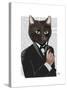 James Bond Cat-Fab Funky-Stretched Canvas
