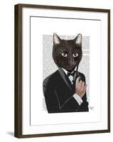 James Bond Cat-Fab Funky-Framed Art Print