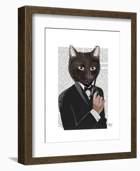 James Bond Cat-Fab Funky-Framed Art Print