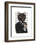 James Bond Cat-Fab Funky-Framed Art Print