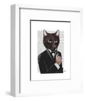 James Bond Cat-Fab Funky-Framed Art Print