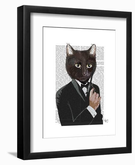 James Bond Cat-Fab Funky-Framed Art Print