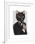 James Bond Cat-Fab Funky-Framed Art Print