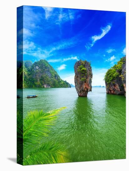 James Bond Island Thailand Travel Destination. Phang Nga Bay Archipelago-SergWSQ-Stretched Canvas