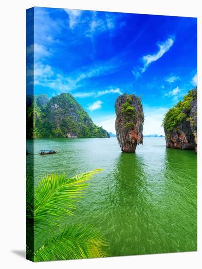 James Bond Island Thailand Travel Destination. Phang Nga Bay Archipelago-SergWSQ-Stretched Canvas