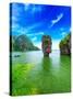 James Bond Island Thailand Travel Destination. Phang Nga Bay Archipelago-SergWSQ-Stretched Canvas