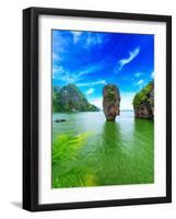 James Bond Island Thailand Travel Destination. Phang Nga Bay Archipelago-SergWSQ-Framed Photographic Print