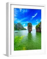 James Bond Island Thailand Travel Destination. Phang Nga Bay Archipelago-SergWSQ-Framed Photographic Print