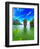 James Bond Island Thailand Travel Destination. Phang Nga Bay Archipelago-SergWSQ-Framed Photographic Print