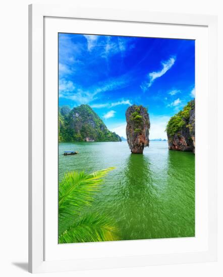 James Bond Island Thailand Travel Destination. Phang Nga Bay Archipelago-SergWSQ-Framed Photographic Print