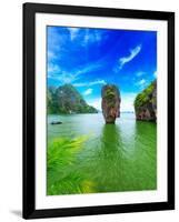 James Bond Island Thailand Travel Destination. Phang Nga Bay Archipelago-SergWSQ-Framed Photographic Print