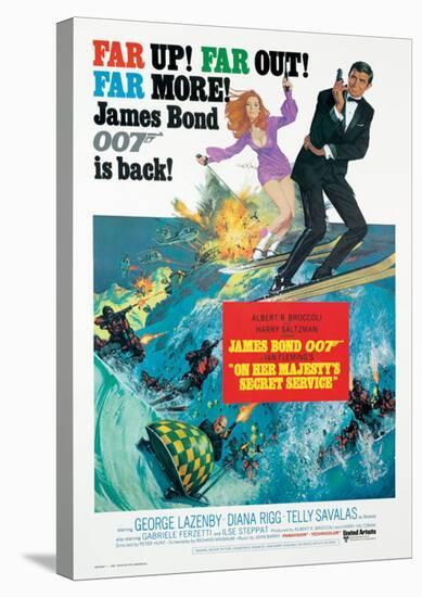 James Bond, Oh Her Majesty's Secret Service-null-Stretched Canvas