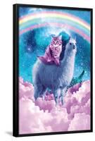 James Booker - Rainbow Llama Cat Clouds-Trends International-Framed Poster