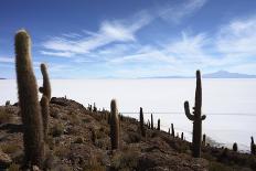 Toyota Land Cruiser Silhouetted Against Sunrise, Salar De Uyuni, Bolivia-James Brunker-Framed Photographic Print