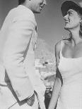 Actress Melina Mercouri and Tony Perkins in Greece to Make Movie "S.S. Phaedra"-James Burke-Premium Photographic Print