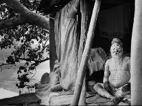 Hindu Holy Man Sitting in His Home-James Burke-Photographic Print