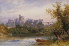 A View of Windsor Castle from the Thames, 1884 watercolor and pencil-James Burrell Smith-Giclee Print