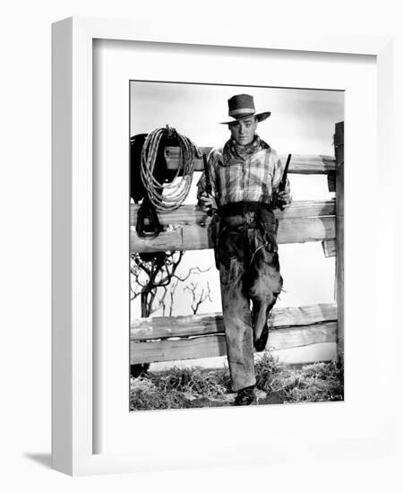 James Cagney. "The Oklahoma Kid" 1939, Directed by Lloyd Bacon-null-Framed Photographic Print