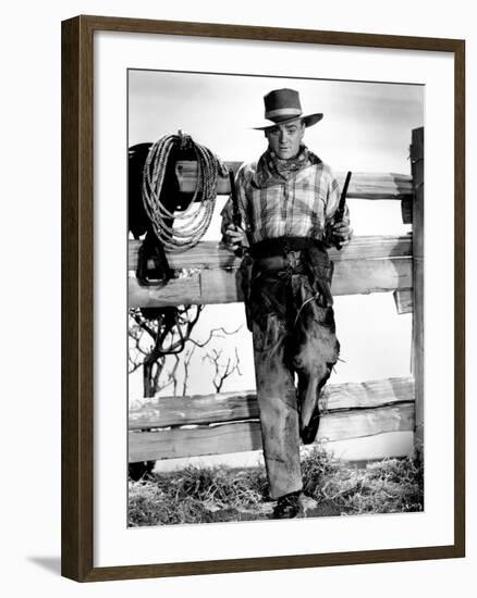 James Cagney. "The Oklahoma Kid" 1939, Directed by Lloyd Bacon-null-Framed Photographic Print