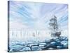 James Clark Ross Discovers Antarctic Ice Shelf, Jan, 1841, 2016-Vincent Alexander Booth-Stretched Canvas