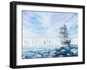 James Clark Ross Discovers Antarctic Ice Shelf, Jan, 1841, 2016-Vincent Alexander Booth-Framed Giclee Print