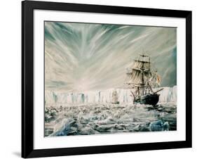 James Clark Ross discovers Antarctic Ice Shelf-Vincent Alexander Booth-Framed Giclee Print