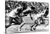 James Cleveland "Jesse" Owens, American Athlete at Departure of 100M Race at Olympic Games in 1936-null-Stretched Canvas