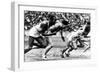 James Cleveland "Jesse" Owens, American Athlete at Departure of 100M Race at Olympic Games in 1936-null-Framed Photo