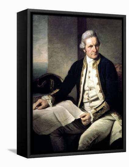 James Cook, English Explorer, Navigator and Hydrographer, 1775-1776-Nathaniel Dance-Holland-Framed Stretched Canvas