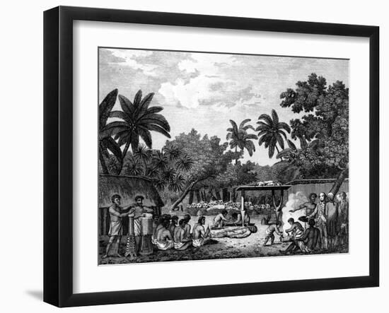 James Cook, English Navigator, Witnessing Human Sacrifice in Taihiti (Otaheit) C1773-null-Framed Giclee Print