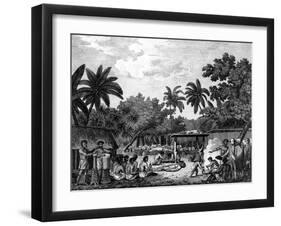 James Cook, English Navigator, Witnessing Human Sacrifice in Taihiti (Otaheit) C1773-null-Framed Giclee Print