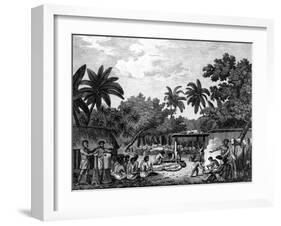 James Cook, English Navigator, Witnessing Human Sacrifice in Taihiti (Otaheit) C1773-null-Framed Giclee Print