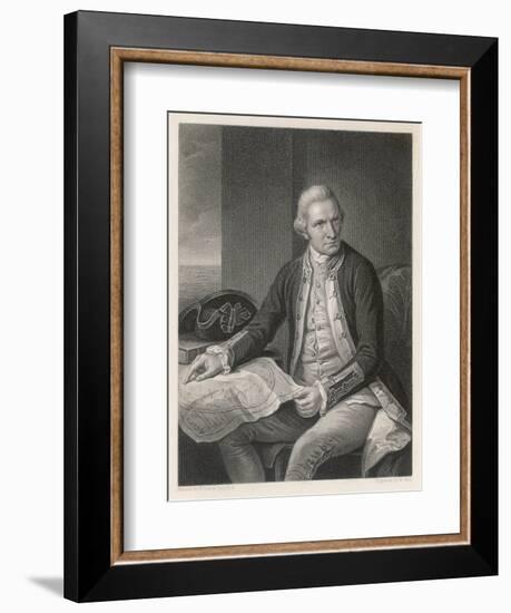 James Cook Explorer-William Holl the Younger-Framed Art Print