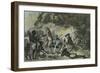 James Cook Meets the Tahitians-null-Framed Giclee Print