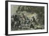 James Cook Meets the Tahitians-null-Framed Giclee Print