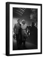 James Dean and Marilyn at the Station-Chris Consani-Framed Art Print