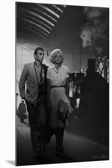 James Dean and Marilyn at the Station-Chris Consani-Mounted Art Print