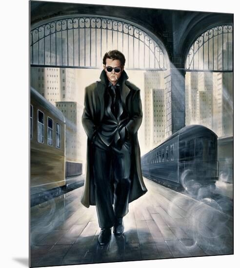 James Dean Parting Train-Renate Holzner-Mounted Art Print