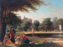 Hampton Court, the Fountain-James Digman Wingfield-Mounted Giclee Print