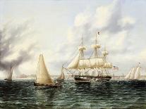 American Yachts Racing, C.1875-James E. Buttersworth-Framed Stretched Canvas