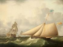 Yacht Race in New York Harbor-James E^ Buttersworth-Stretched Canvas