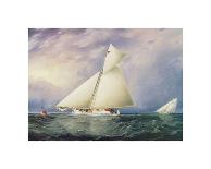 American Yachts Racing, C.1875-James E. Buttersworth-Framed Stretched Canvas