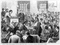 Maryland - Scene in the Court-House at Annapolis - Trial of Mrs Wharton on the Charge of Murdering-James E. Taylor-Framed Stretched Canvas