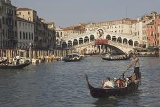 Gondolas on the Grand Canal at the Rialto Bridge, Venice, Unesco World Heritage Site, Veneto, Italy-James Emmerson-Photographic Print