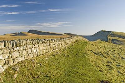 Looking East to Kings Hill and Sewingshields Crag, Hadrians Wall, England