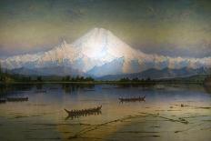 Mt. Hood at Sunset-James Everett Stuart-Framed Stretched Canvas
